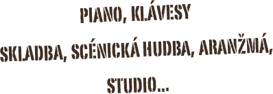 piano, klávesy
skladba, scénická hudba, aranžmá, studio...